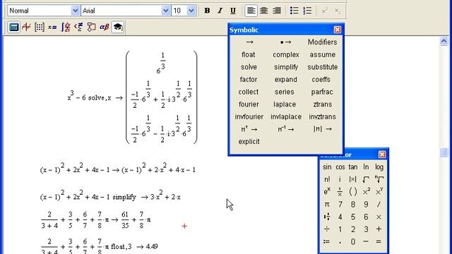 Символьные вычисления. Операторы solve, simplify, float, expand, coeffs, series. Урок 22