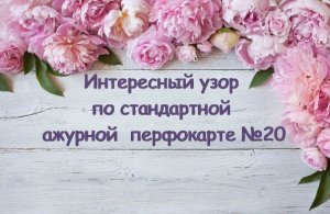 Интересный узор по стандартной ажурной  перфокарте №20