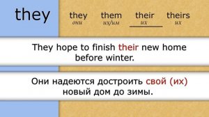 They – them – their – theirs. Притяжательные местоимения в английском языке в примерах.