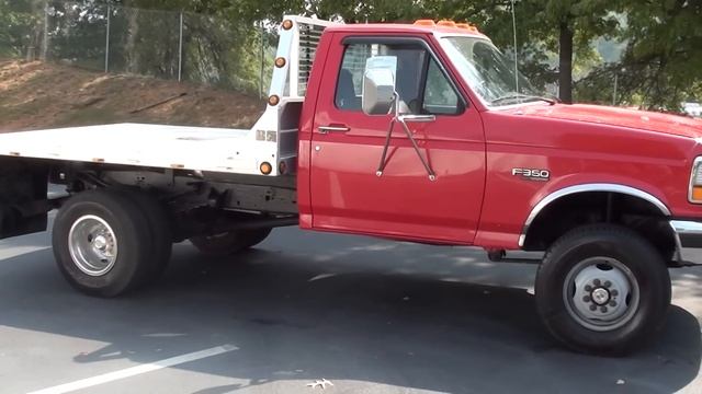 FOR SALE 1995 FORD F-350 XLT FLAT BED DUALLY 4X4 ONLY 113K MILES!! STK# P5762B www.lcford.com смотреть онлайн