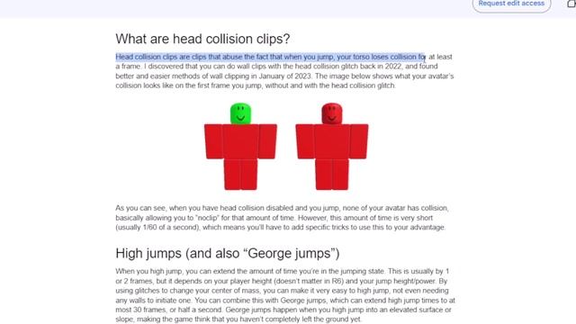 How To Head Collision Glitch in Roblox смотреть онлайн