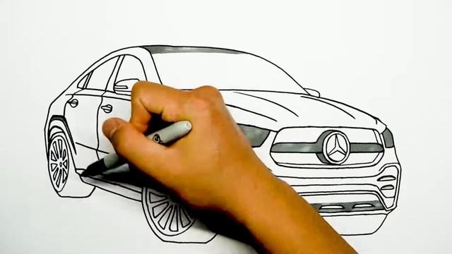 Как нарисовать автомобиль Как нарисовать машину мерседес (mercedes) Шаг за шагом смотреть онлайн