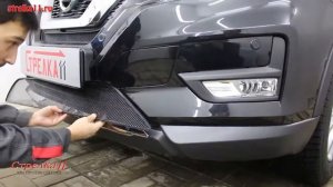 Защита радиатора NISSAN X-TRAIL (T32) III рестайлинг 2017г.в. (Черный) - strelka11.ru