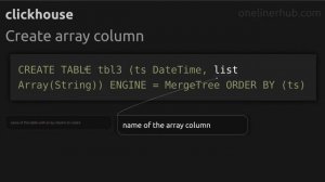 Create array column #clickhouse