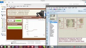 Virtual Prototyping (LabVIEW + Proteus) for LM35 temperature logging