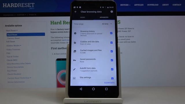 How to Clear Browsing Data in ULEFONE Power 3S – Delete Passwords / Cookies / History смотреть онлайн