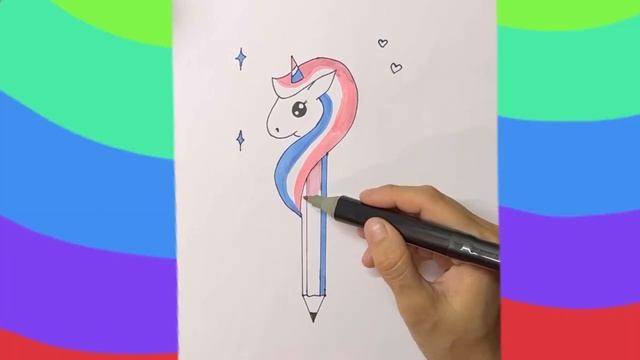 Как нарисовать милого единорога