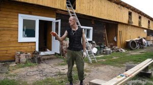 Пристроили дровяник, а может углярку!!!