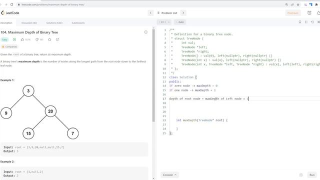 Leetcode Daily Challenge Feb 16, 2023 ⚫ #104  Maximum Depth of Binary Tree