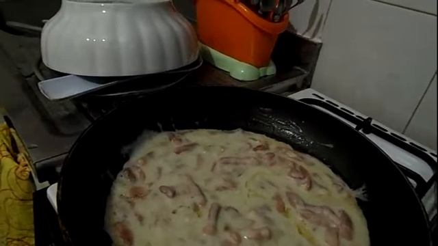 Простейший рецепт. Макароны с панчеттой и бешамелью