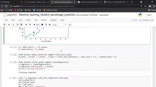 student percentage prediction supervised machine learning #GRIP21May смотреть онлайн