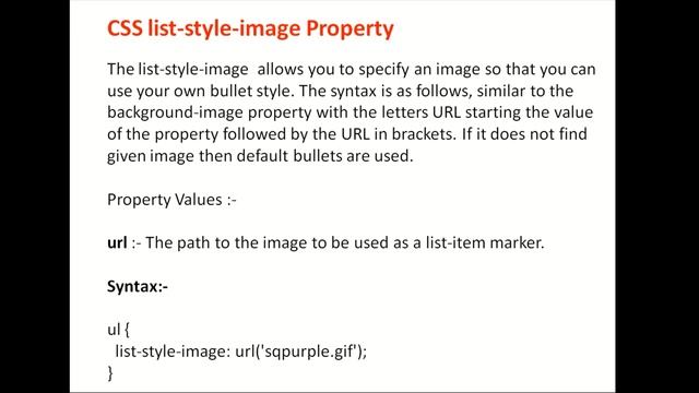 CSS List Style Image in Hindi(Part-54)for beginners | How do you use the list style property in CSS