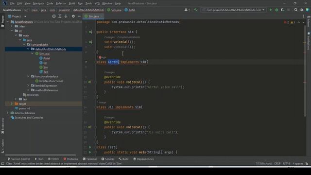 04 | default methods in java 8 | java 8 features | Java 8 tutorials