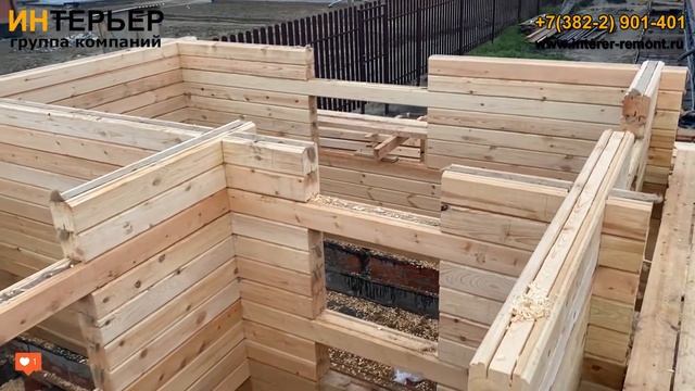 Строительство бани из профилированного бруса - ИНТЕРЬЕР смотреть онлайн