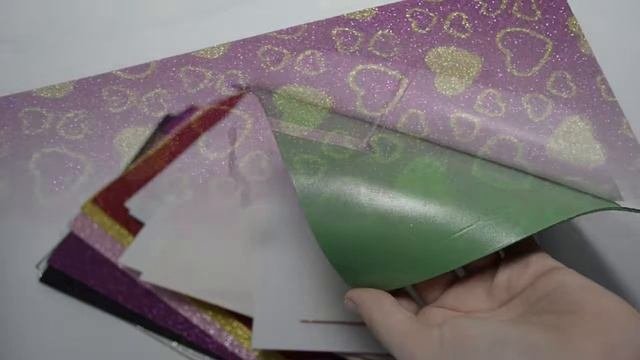 Фоамиран с блестками и рисунком// Foamiran With Sparkles And Pattern