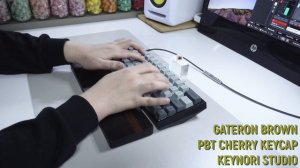 Gateron Brown Switch Typing Sounds ASMR, PBT Cherry Profile Keycap