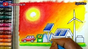 Green and clean energy drawing/green and clean energy poster/green and clean energy painting