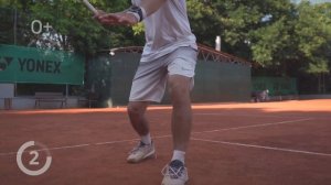 Работа ног в закрытой стойке справа.Большой теннис