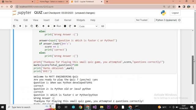 QUIZ GAME PYTHON TAMIL | PYTHON QUIZ GAME | PYTHON GAME | PYTHON GAME TAMIL |