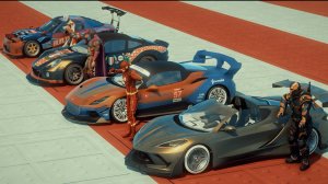 Marvel Spider Man, Magneto, Flash, Deathstroke, GTA 5 superhero springboard race - Cartoon