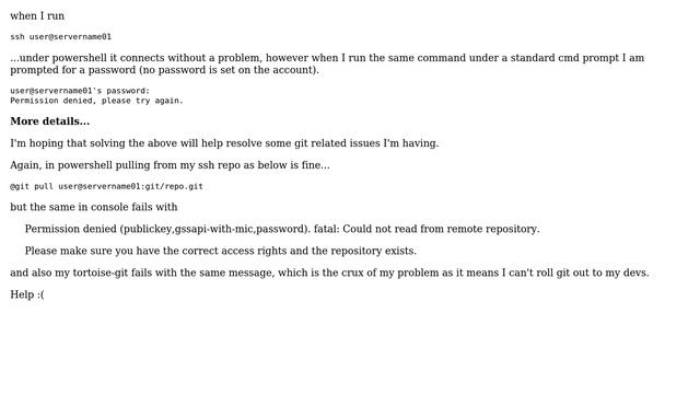 GIT via OpenSSH in Powershell is fine, so why can't I connect in plain cmd console? смотреть онлайн
