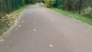 Звук шагов по асфальту в мужских туфлях