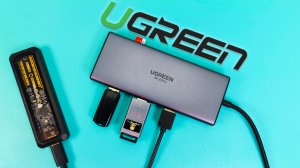Горячая НОВИНКА 2023 ! Мощный USB ХАБ Ugreen 9 в 1,  для Apple Android и Windows !