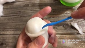 Ватная игрушка на ёлку Мороженое пломбир мастер-класс, бескаркасная игрушка