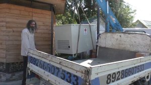 Газовый генератор ГПУ 12 Т230 в кожухе с АВР и ПОЖ для частого дома п Победа район Лагонаки