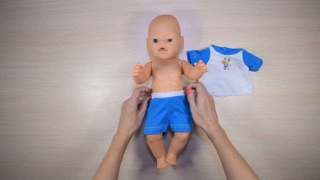 Одеваем куклу Беби Бон в летний костюм - шорты и футболку