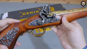 Макет мушкета кремниевого Denix D7/1231L (ММГ, латунь) видео обзор 4k