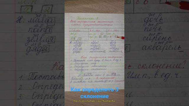 Как определить 3 склонение