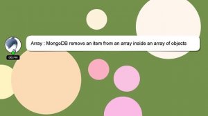 Array : MongoDB remove an item from an array inside an array of objects