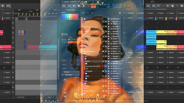 Стрим по Bitwig Studio. Тэмплейт для Bitwig. Как записать альбом? Как свести треки в сэт? Идеи есть