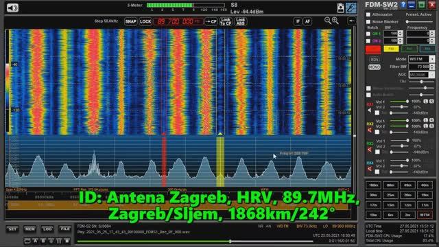 25.05.2021 17:59UTC, [Es], Antena Zagreb, Хорватия , 89.7МГц, 1868км