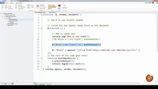 Event Delegation - Advance jQuery-Web Development