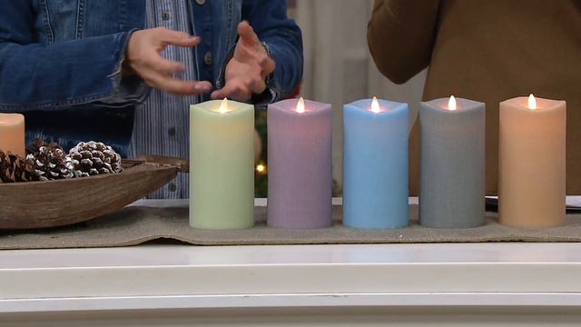 Bethlehem Lights Set of 2 Moving Flame Candle w/Remote on QVC смотреть онлайн