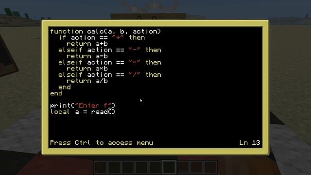 Учебник по ComputerCraft(ч.4): Пишем калькулятор смотреть онлайн