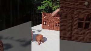 ИГРУШЕЧНЫЙ ДОМИК С МЕБЕЛЬЮ ИЗ БУМАЖНОЙ ЛОЗЫ