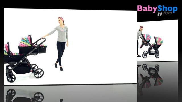 Zwillingskinderwagen Onyx Tandem 2in1 - babyshop.expert смотреть онлайн