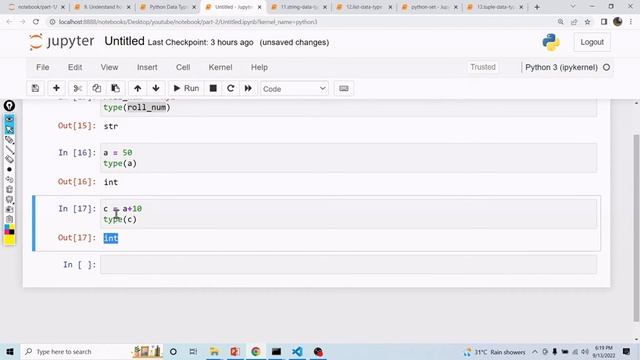 Python Data Types (Numbers, Sequence, Boolean, Set, dictionary Data Types) with examples