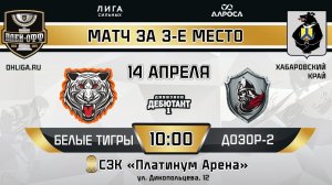 LIVE / БЕЛЫЕ ТИГРЫ - ДОЗОР 2 / 14.04.24 / ОХЛ ХАБАРОВСК  / ДИВИЗИОН ДЕБЮТАНТ 1