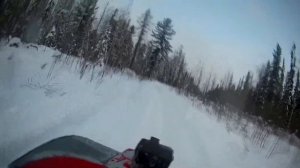 Покатушки на снегоходе буран. Или как мы утопили буран в болоте.