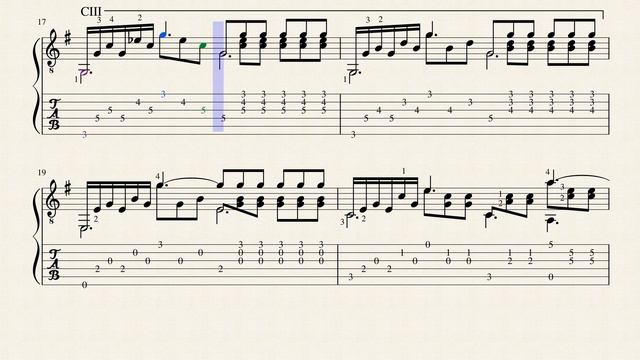 Etude n°7 op.35 - Fernando Sor (1778 - 1839) Tablature смотреть онлайн