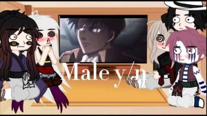 upper moons/ Demon Slayer/ react to male y/n