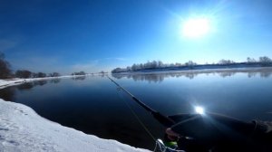 Рыбалка на сломе погоды в Михалево. Зимний спиннинг на Москва реке. Рыбалка в Подмосковье весной