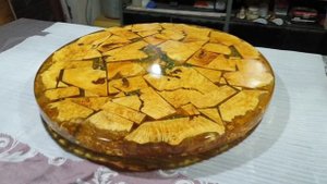оригинальный журнальный стол, заливка эпоксидной смолой!