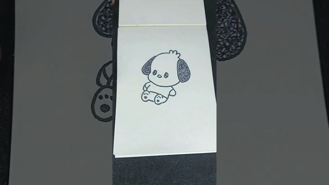 Squiggling Art Style - Pochacco shortsfeed art coloring sanrio viral trending drawing