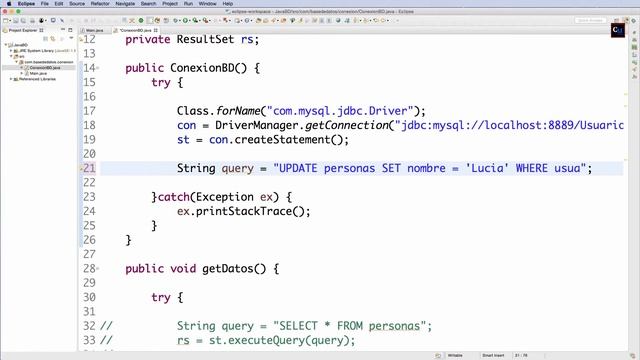 05 - Como actualizar datos en Base de Datos con Java? | Base de Datos - UPDATE смотреть онлайн
