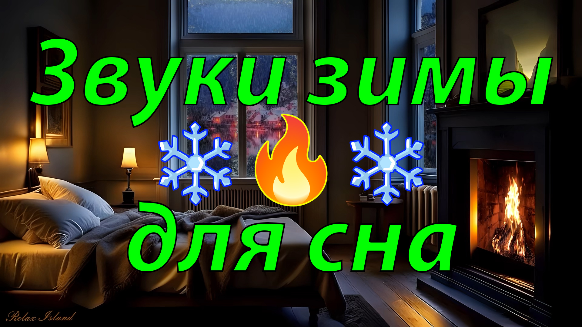 ? Усните за 3 минуты под шум метели и звук камина ❄️ Зимние звуки природы для сна и релаксации